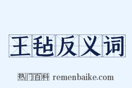 王毡反义词是什么意思的图片